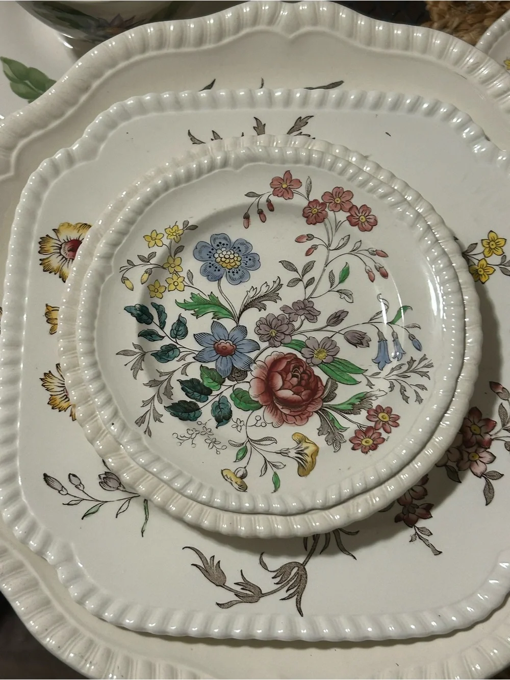 Spode Romney England 1940’s Dinner plate. 4 avail. 4 full sets avail.